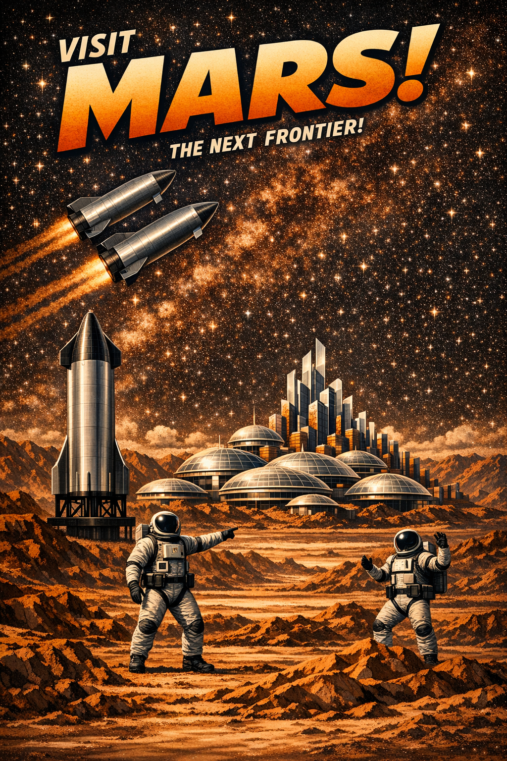 Visit Mars retro with modern twist.